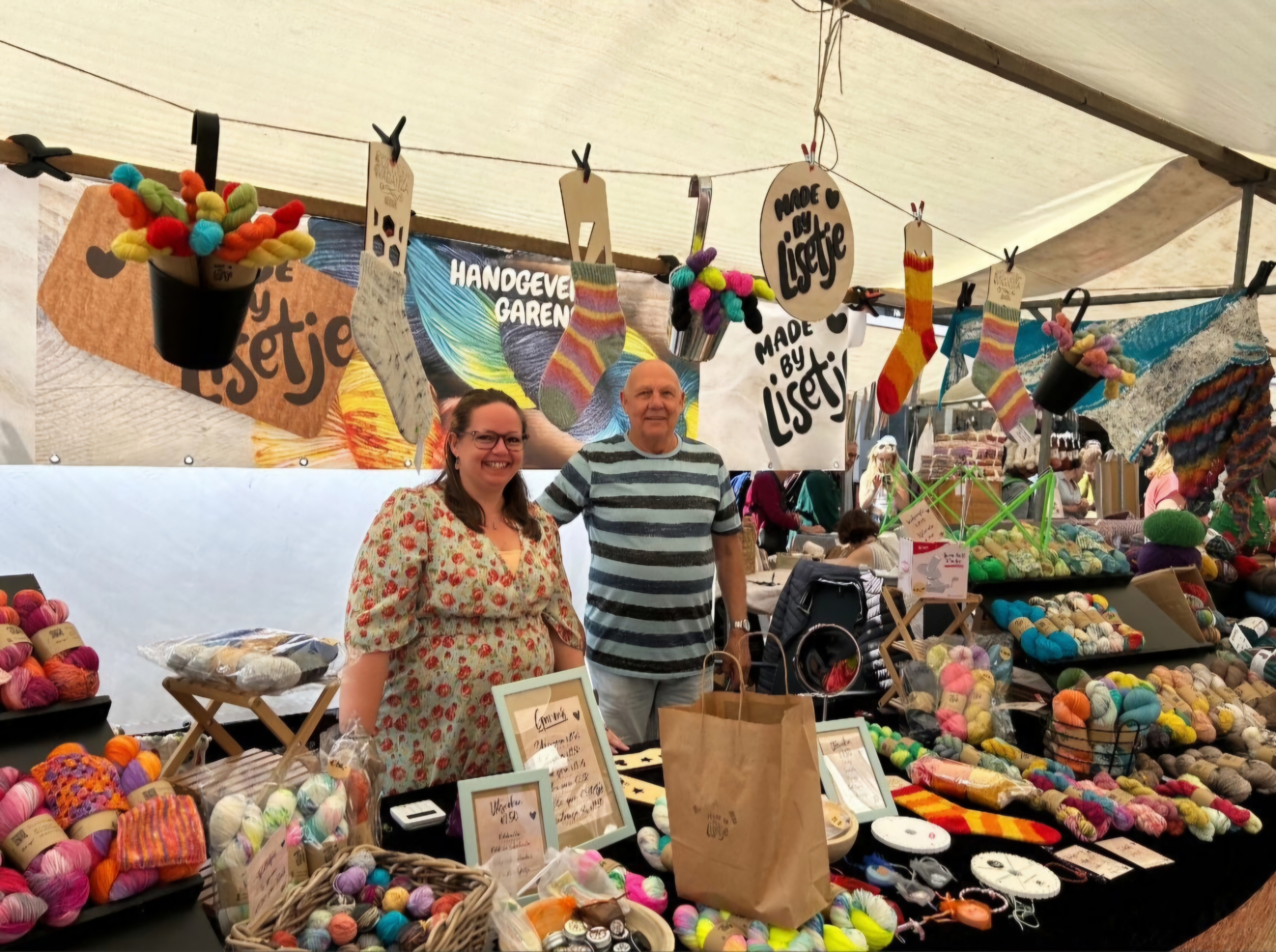Kraam weversmarkt met papa 2024